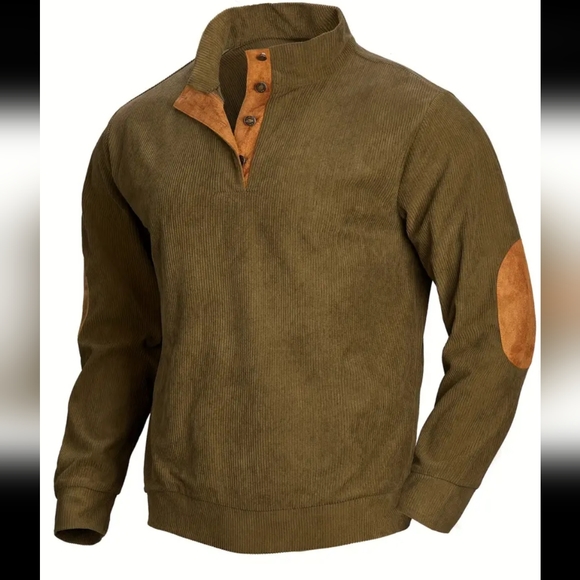 Other - Ribbed men's Casual Long sleeve pullover shirt